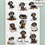 personalised playful dachshunds 2027 dog calendar