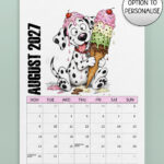 personalised playful dalmatians 2027 dog calendar