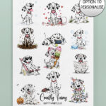 personalised playful dalmatians 2027 dog calendar