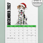 personalised playful fox terriers 2027 dog calendar