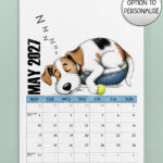 personalised playful fox terriers 2027 dog calendar