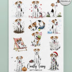 personalised playful fox terriers 2027 dog calendar
