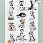 personalised playful huskies 2027 dog calendar