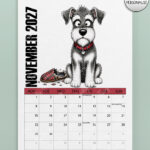 personalised playful miniature schnauzers 2027 dog calendar