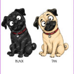 personalised playful pugs 2027 dog calendar 2 colour options