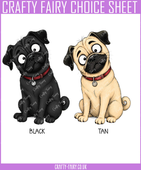 personalised playful pugs 2027 dog calendar 2 colour options