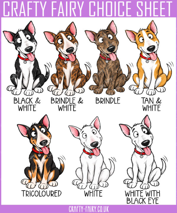 personalised playful bull terriers 2027 dog calendar 7 colour options