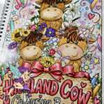 highland cow colouring book a4 – 21 cute colouring pages for kids & adults