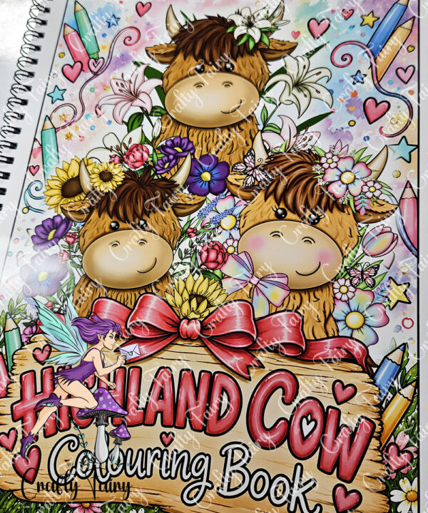 highland cow colouring book a4 – 21 cute colouring pages for kids & adults