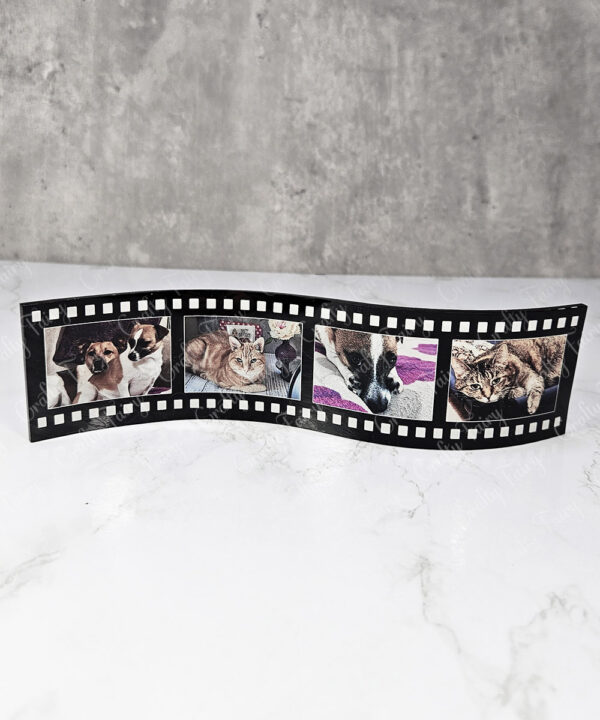 personalised photo wavy film strip premium acrylic display