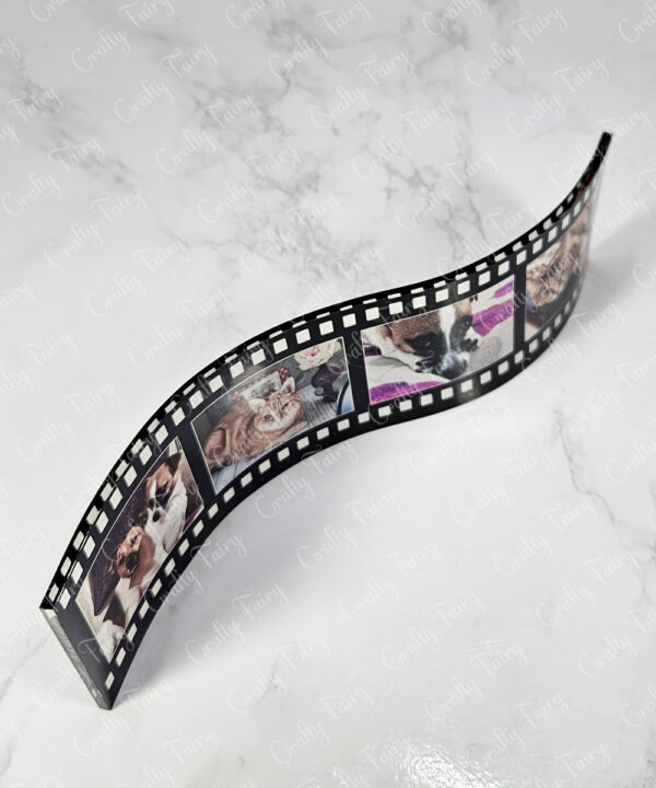 personalised photo wavy film strip premium acrylic display