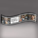personalised photo wavy film strip premium acrylic display