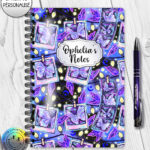 personalised purple butterfly snapshots a5 notebook