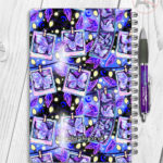personalised purple butterfly snapshots a5 notebook