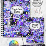 personalised purple butterfly snapshots a5 notebook