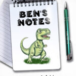 personalised pink or green t rex dinosaur notebook gift for kids