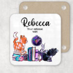 cute cats sewing and crafting personalised mug and/or coaster gift