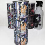 cute cats sewing and crafting personalised straight tumbler gift