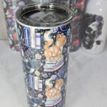 cute cats sewing and crafting personalised straight tumbler gift