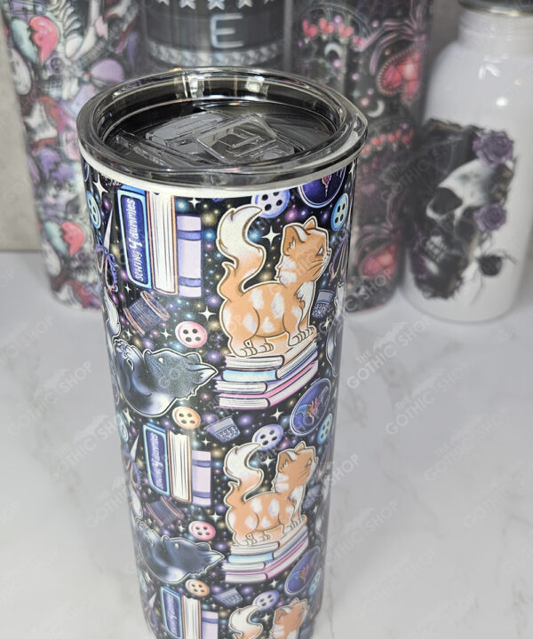 cute cats sewing and crafting personalised straight tumbler gift