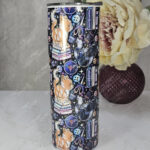 cute cats sewing and crafting personalised straight tumbler gift