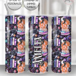 cute cats sewing and crafting personalised straight tumbler gift