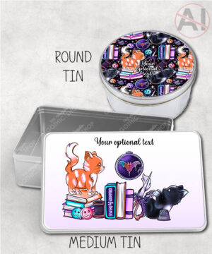 cute cats sewing and crafting personalised stationery pencil sweet treat tin